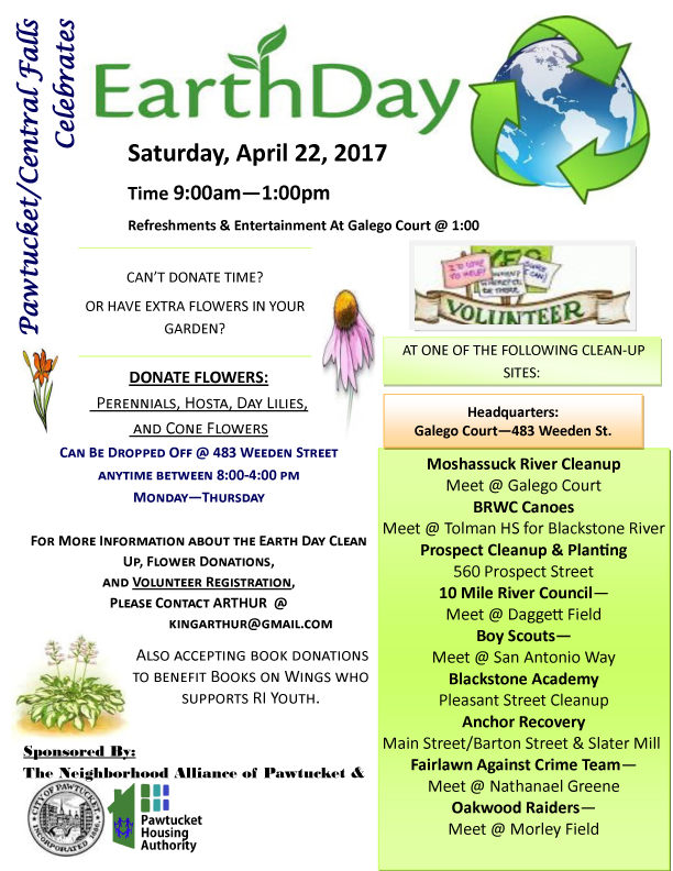 Pawtucket Earth Day Cleanup – Keep Blackstone Valley Beautiful